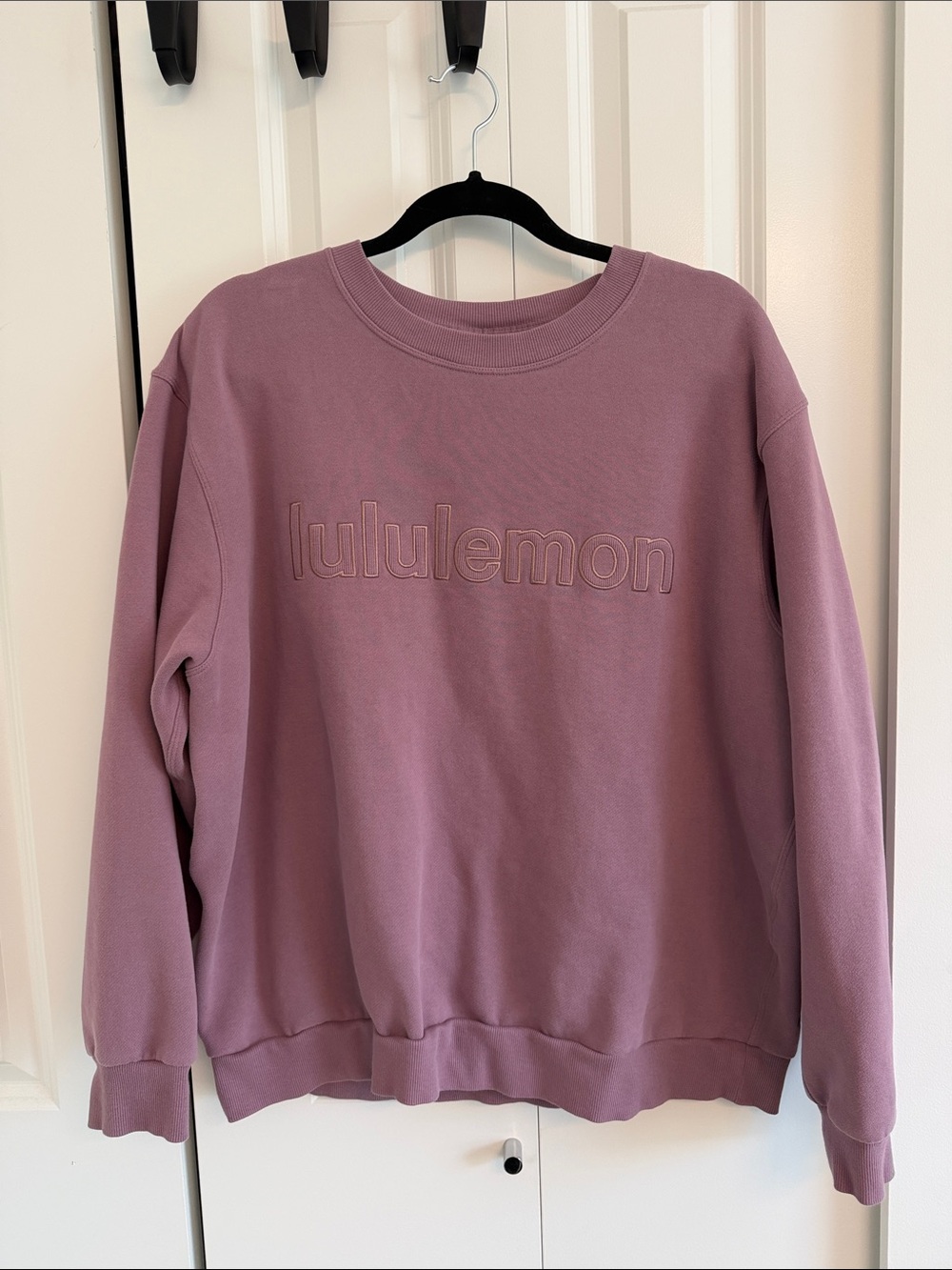 lululemon Dusty Pink Crewneck Sweatshirt with Wordmark